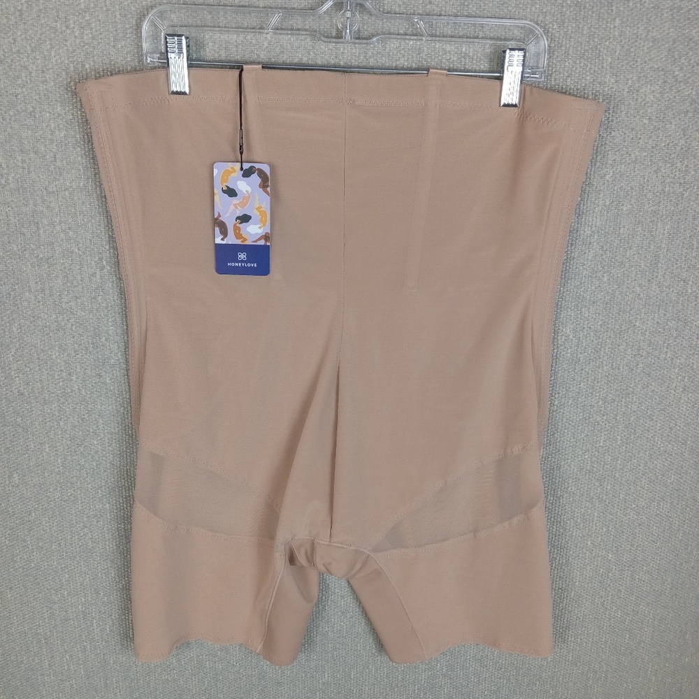 Honeylove SuperPower Tummy Control Shapewear Shorts High Waisted Sand Size 3X